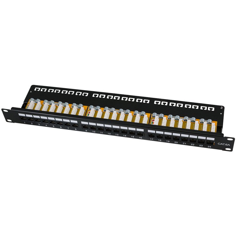 LogiLink Professional patch panel 19 inch, 24 ports, black