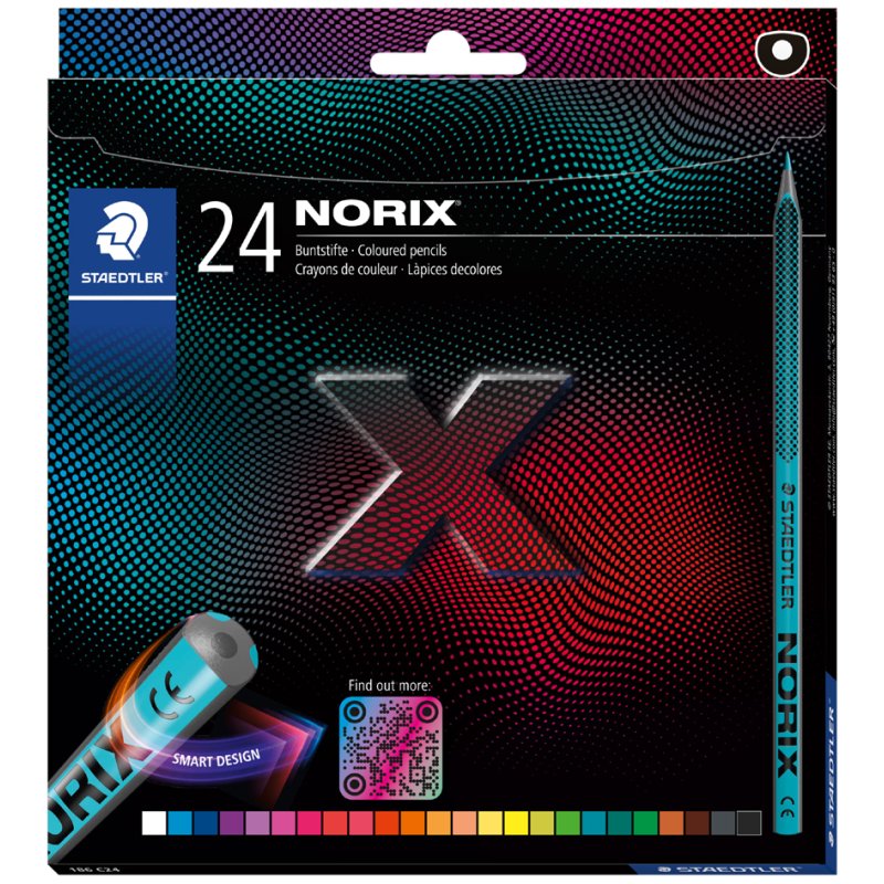 STAEDTLER crayons de couleur NORIX, surface soft-grip, 12 pièces