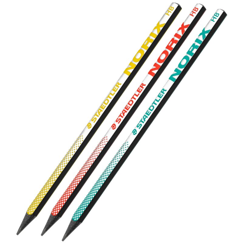 STAEDTLER pencils, asymmetrically flattened, 3 pieces