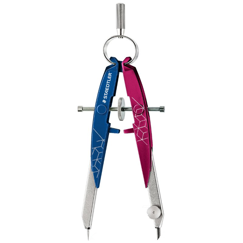 STAEDTLER compas de précision Mars Comfort, bleu/lilas, 154 mm, plastique/métal