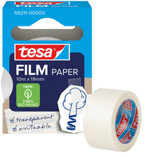 tesa plakband transparant, 19 mm × 10 m, beschrijfbaar