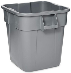 Rubbermaid container BRUTE, vierkant, 106 liter, grijs