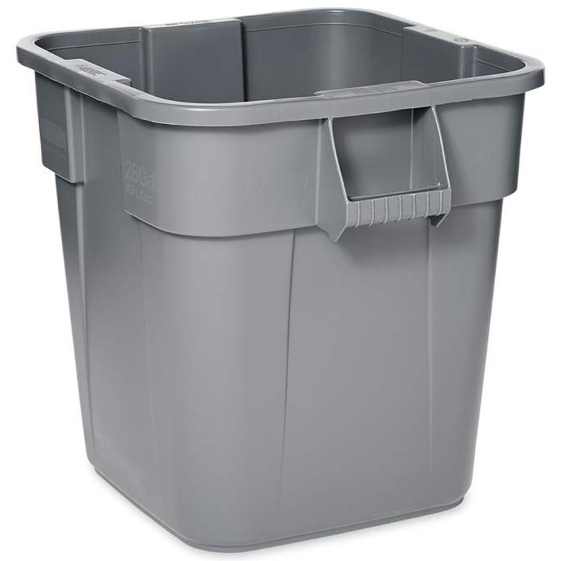 Rubbermaid couvercle BRUTE avec poignée, carré, gris