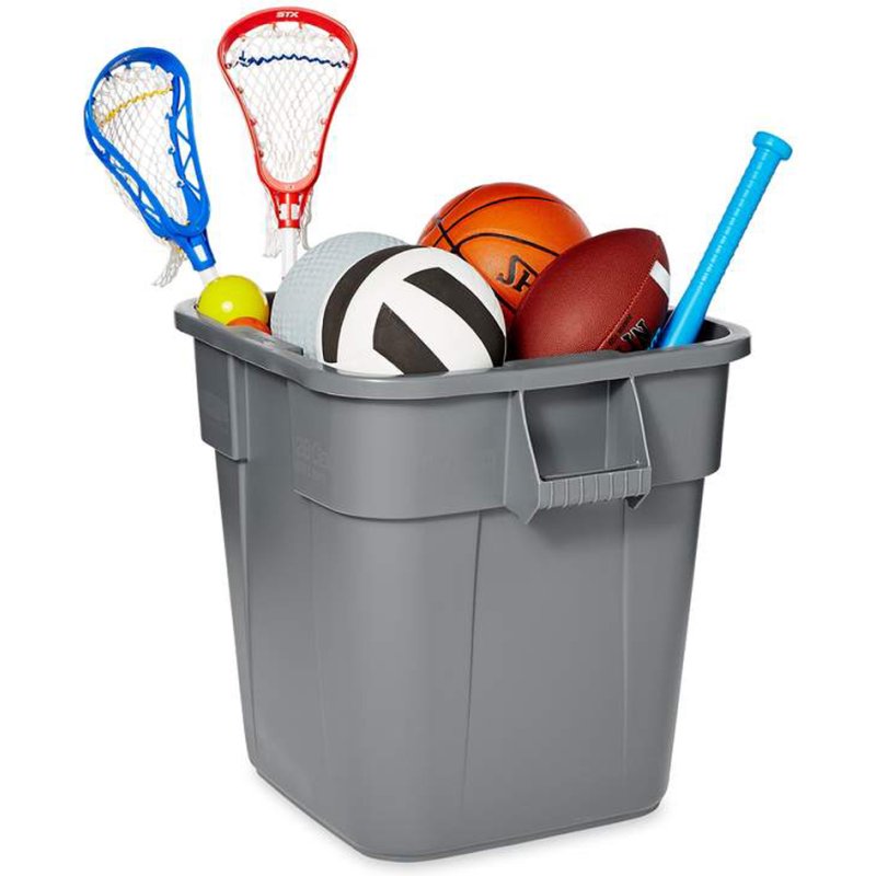 Rubbermaid couvercle BRUTE avec poignée, carré, gris