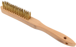 Brüder Mannesmann Staalborstel, 3-rijig, 275 mm, houten lichaam