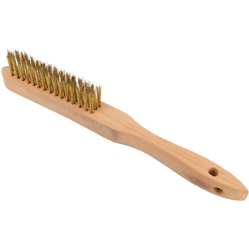 Brüder Mannesmann Brosse métallique, 4 rangées, 275 mm, corps en bois