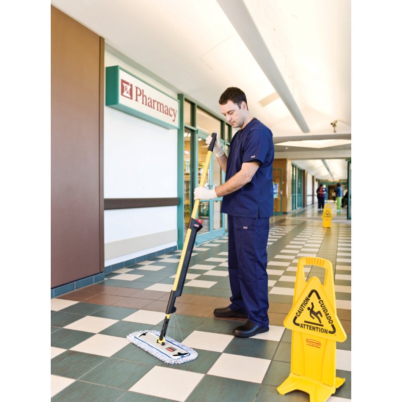 Rubbermaid Pulse dweilsysteem, vlakke mop, geïntegreerde vloeistoftank