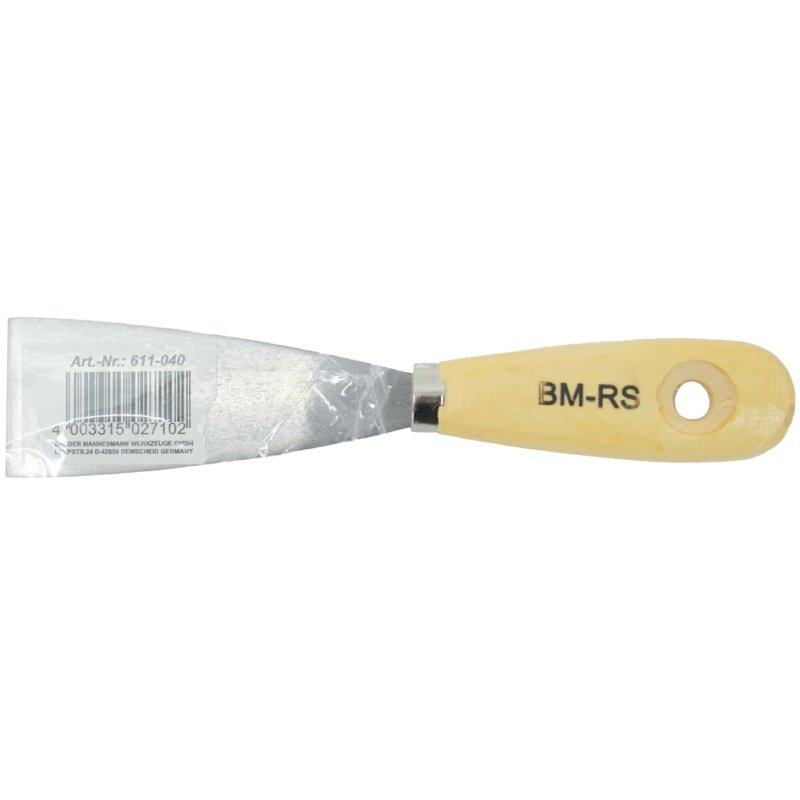 BRÜDER MANNESMANN spatule de peintre, 60 mm, acier inoxydable, manche en bois