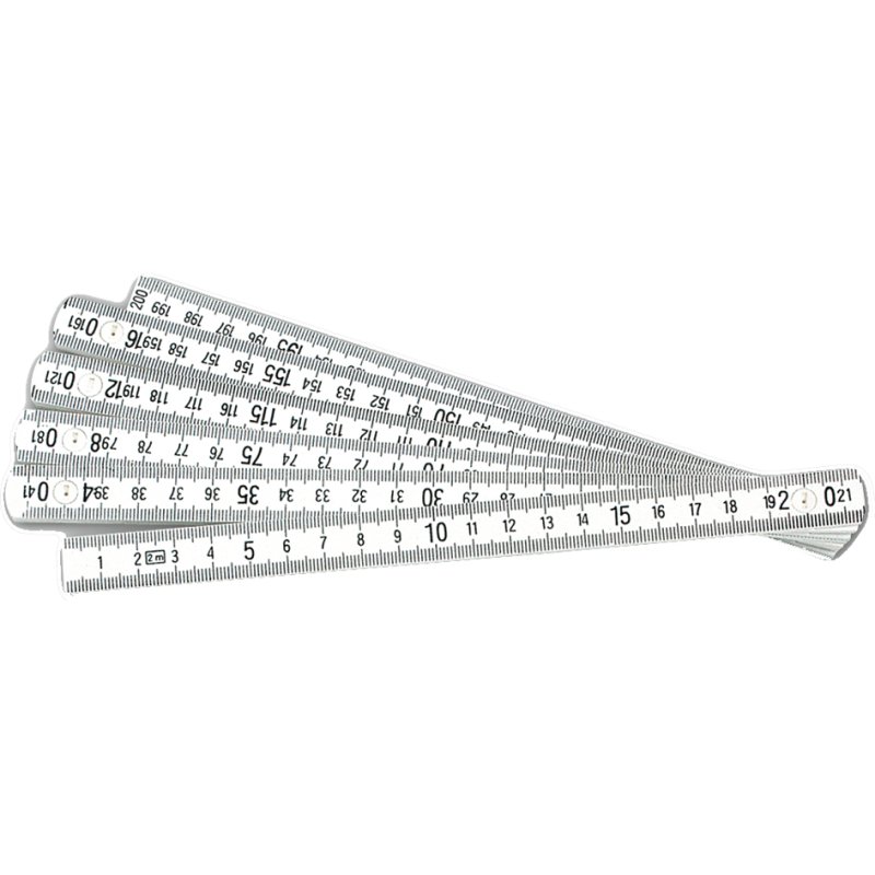 BRÜDER MANNESMANN folding rule, white, PVC