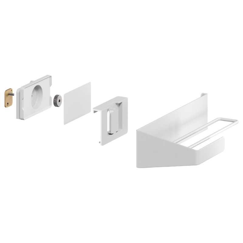 tesa KITCHEN kitchen roll holder, white, plastic, 5 kg load capacity