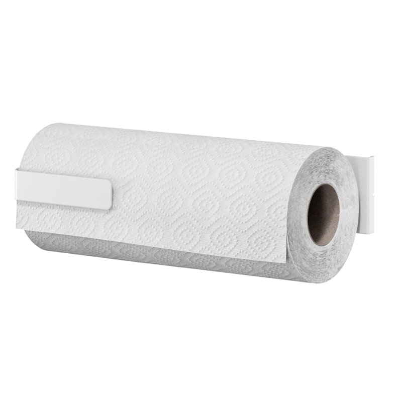 tesa KITCHEN kitchen roll holder, white, plastic, 5 kg load capacity