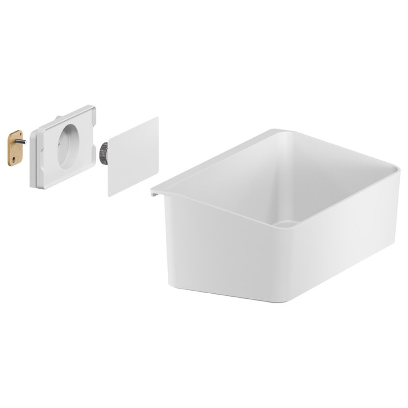tesa Boîte d'organisation cuisine, blanc, 240×145×85 mm, capacité 5 kg