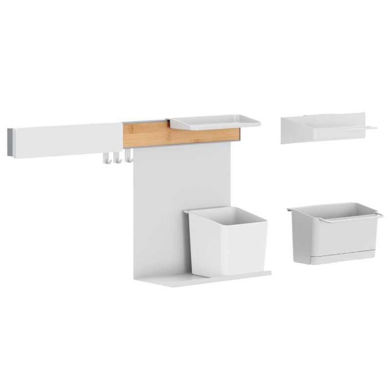 tesa organisateur cuisine set XL, 9 pièces, blanc