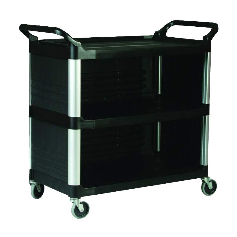 Rubbermaid X-Tra Cart chariot de service, 3 étages, noir, capacité 135 kg