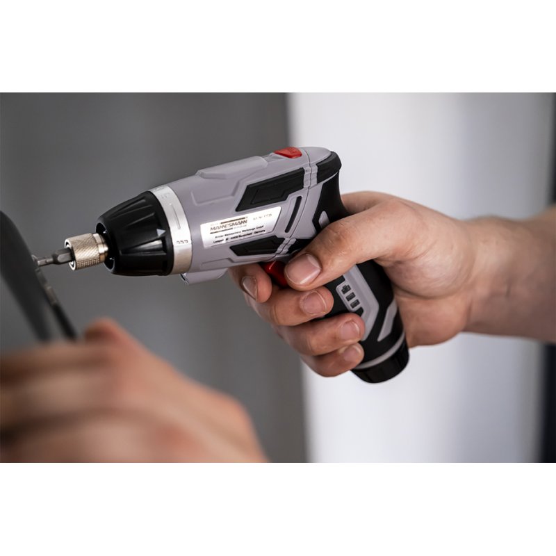 BRÜDER MANNESMANN tournevis à batterie, 3,6 volt, batterie lithium-ion, noir