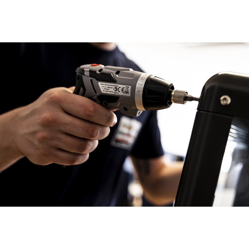 BRÜDER MANNESMANN tournevis à batterie, 3,6 volt, batterie lithium-ion, noir