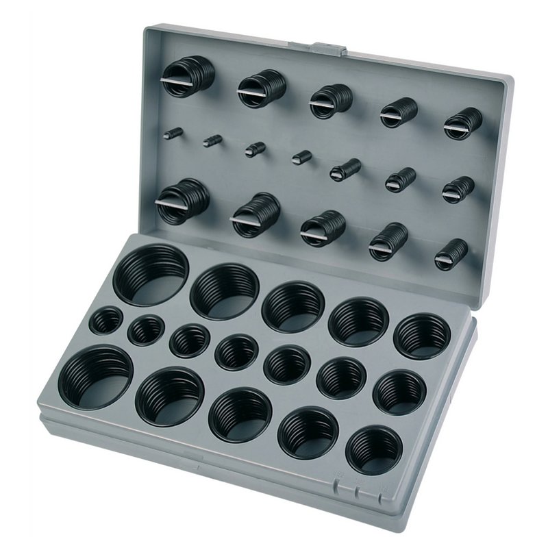 BRÜDER MANNESMANN Assortiment de joints toriques, 407 pièces, noir, en valise