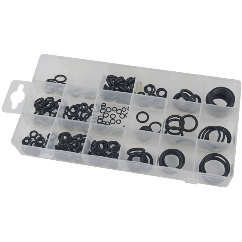 BRÜDER MANNESMANN O-ring assortiment, 225-delig, zwart, in cassette