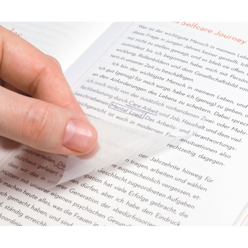 Kores blocs-notes adhésifs, transparent, blanc, 75 feuilles