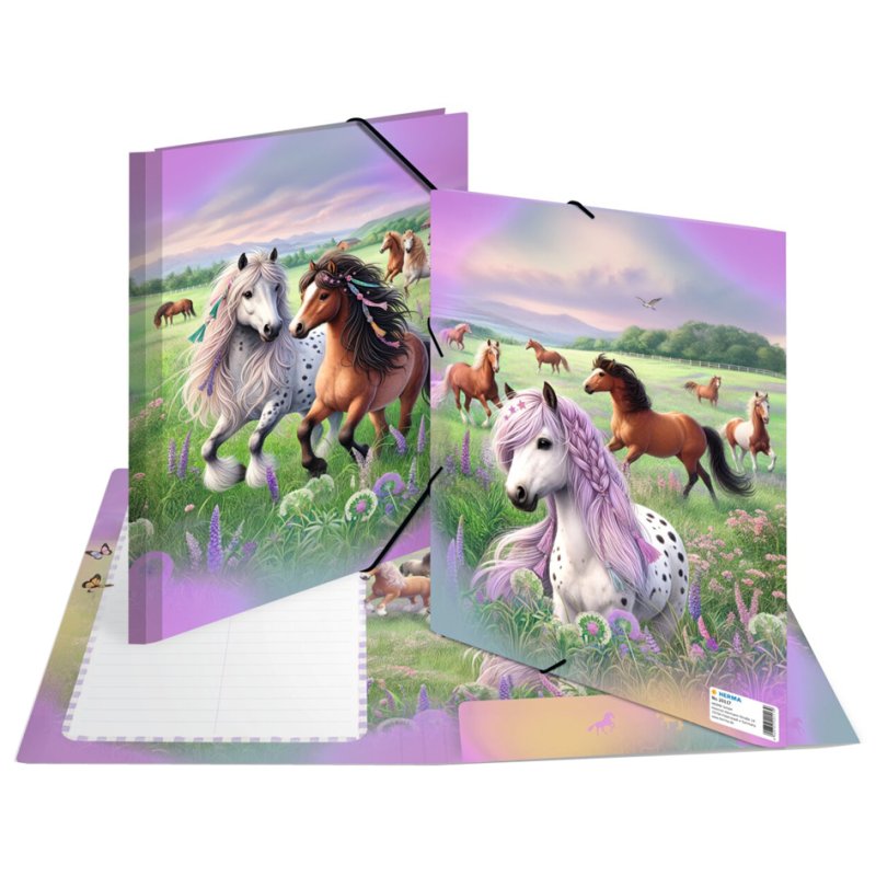 HERMA elastic folder Horse World, cardboard, A4