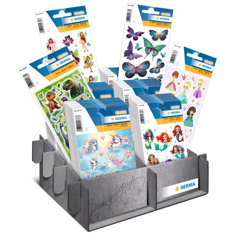 HERMA stickers Magic Fairytale World, self-adhesive foil material, counter display, 60 packs