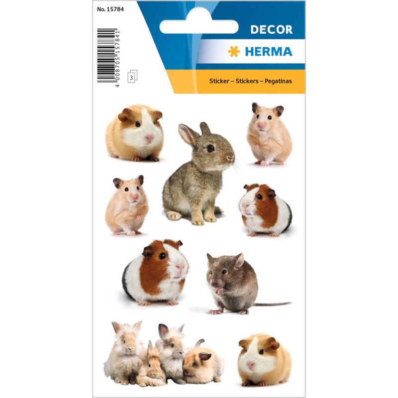 HERMA feuilles autocollantes alpagas, 84×120 mm, 3 feuilles à 9 autocollants