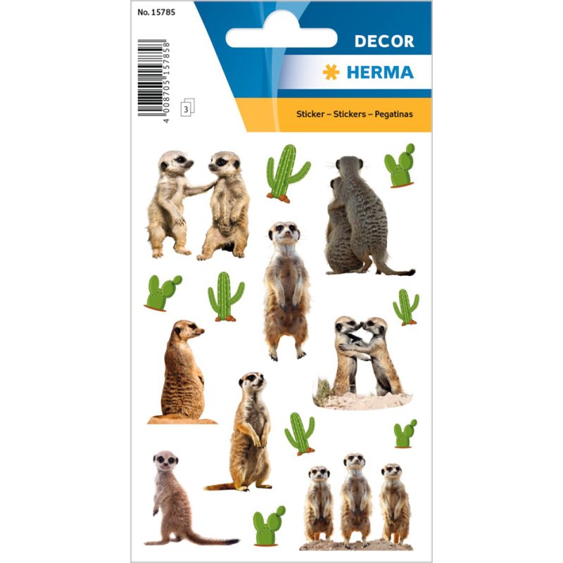 HERMA feuilles autocollantes alpagas, 84×120 mm, 3 feuilles à 9 autocollants