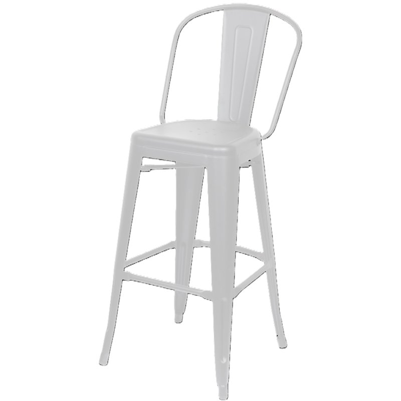 PAPERFLOW bar stools URBAN, galvanised steel, 2 pieces