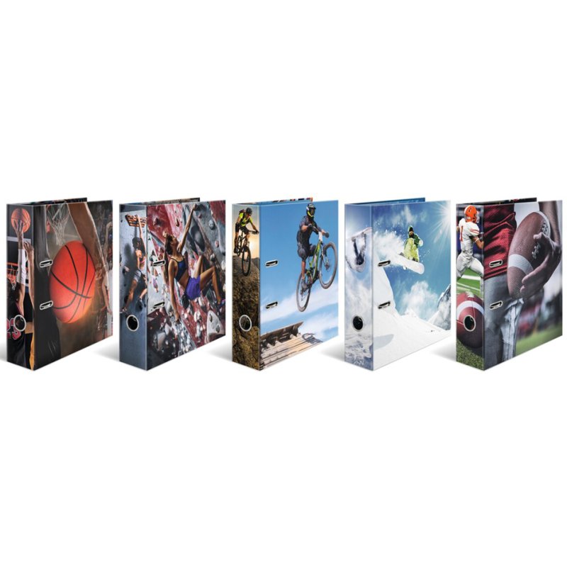 HERMA lever arch files Sport motif A4, 70 mm spine width, 5 pieces