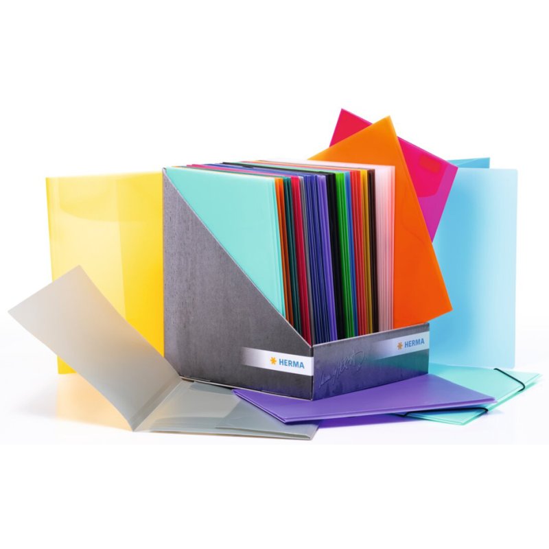 HERMA chemises à élastiques A4, couleurs assorties, 48 pièces