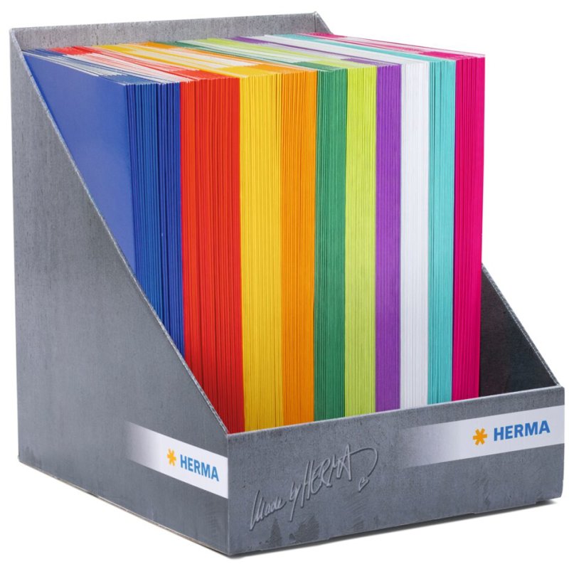 HERMA protège-cahiers, carton, A4, 15 couleurs assorties, 120 pièces