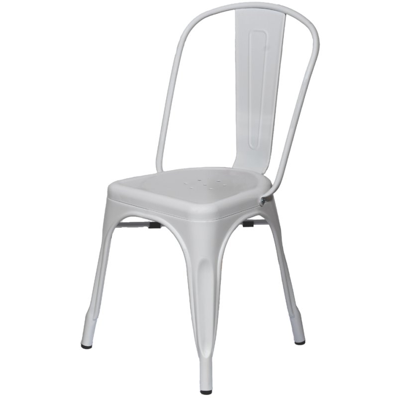 PAPERFLOW chaises visiteurs outdoor URBAN, blanc, lot de 2, empilables