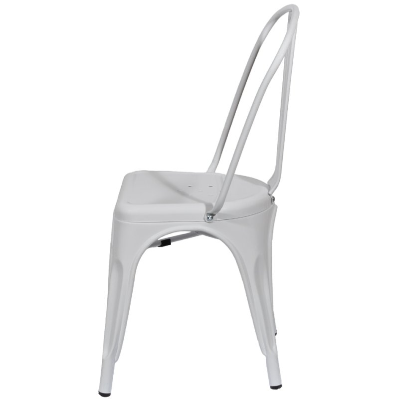 PAPERFLOW chaises visiteurs outdoor URBAN, blanc, lot de 2, empilables