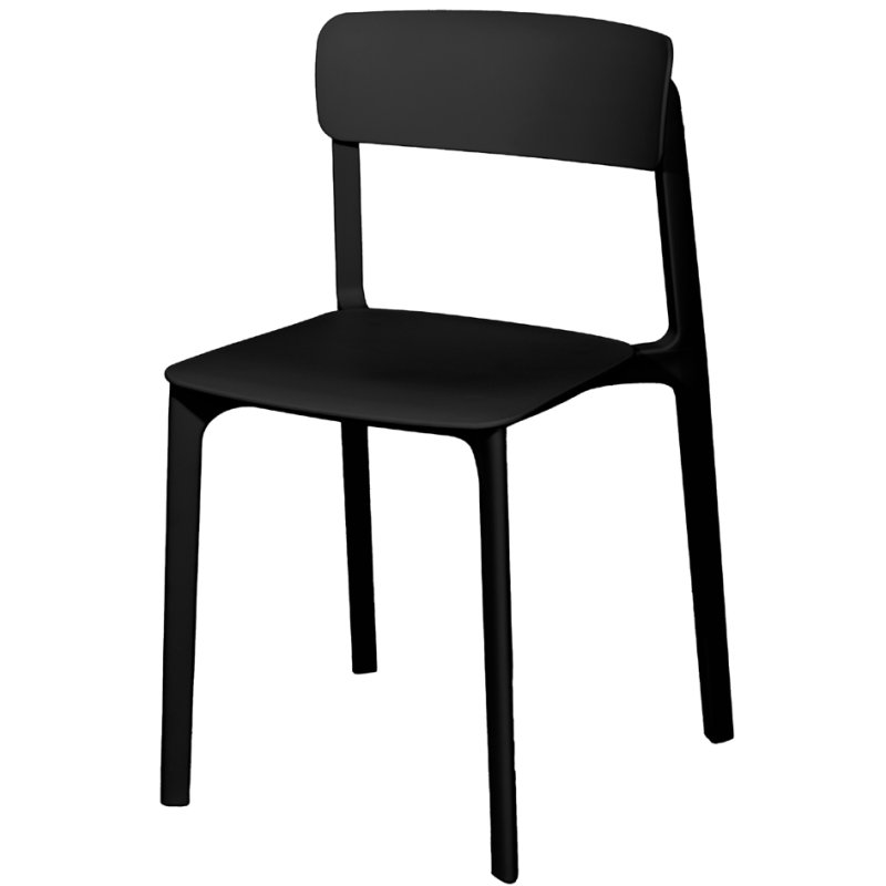 PAPERFLOW chaises de jardin OTHO, blanc, lot de 2 pièces, empilables