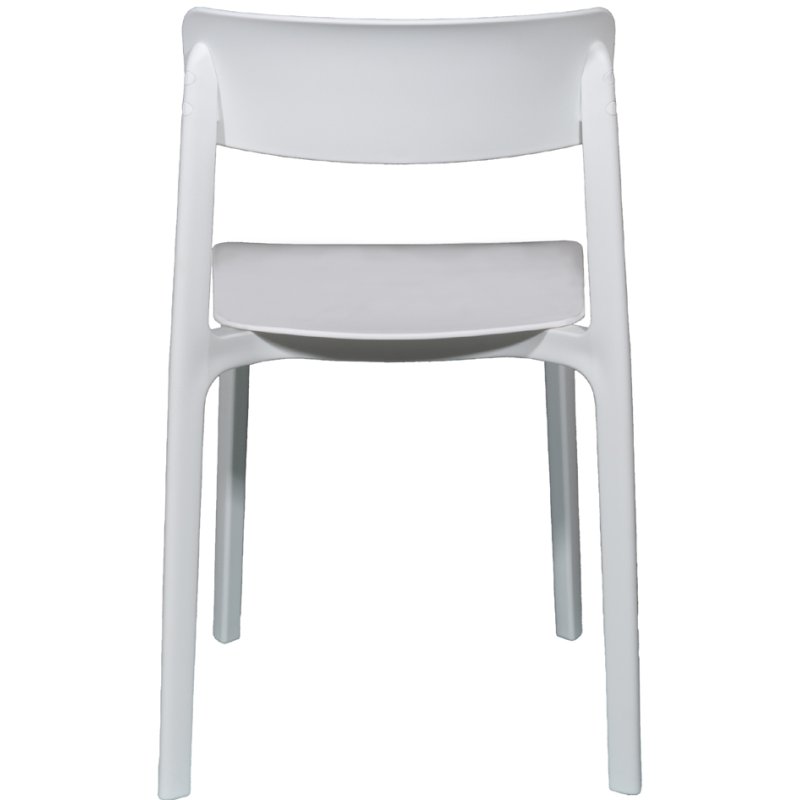 PAPERFLOW chaises de jardin OTHO, blanc, lot de 2 pièces, empilables