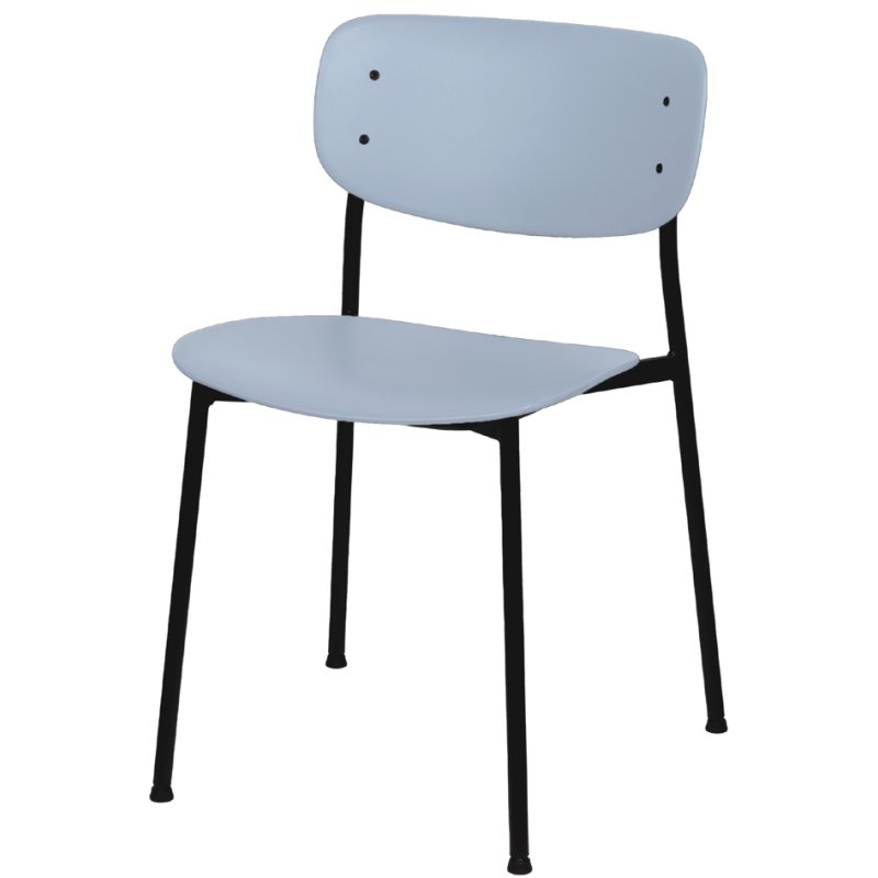 PAPERFLOW visitor chairs Soho, blue, stackable, set of 2