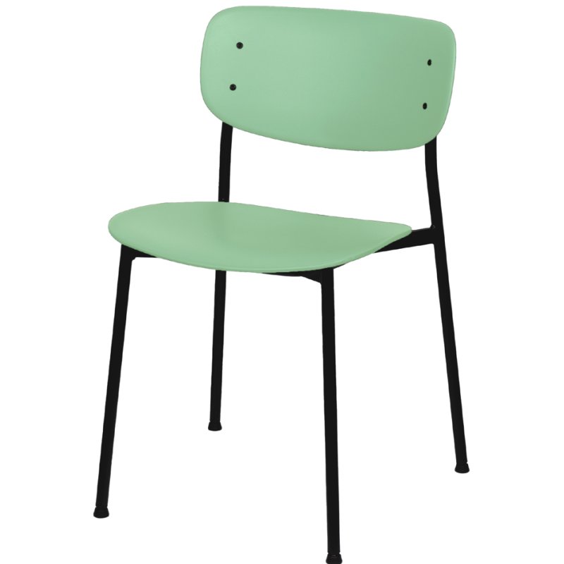 PAPERFLOW chaises visiteurs SOHO, empilables, noir, lot de 2