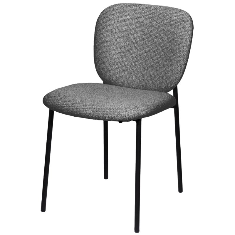 PAPERFLOW visitor chair TWIST, set of 2, grey, 480 mm seat height