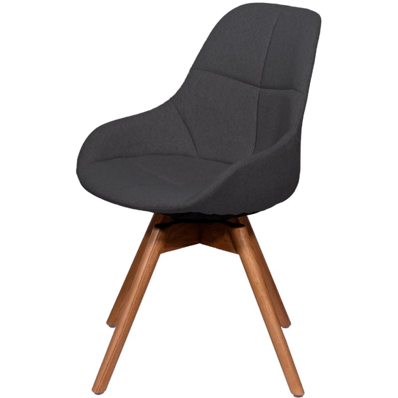 PAPERFLOW chaise visiteur Juno, lot de 2, gris anthracite