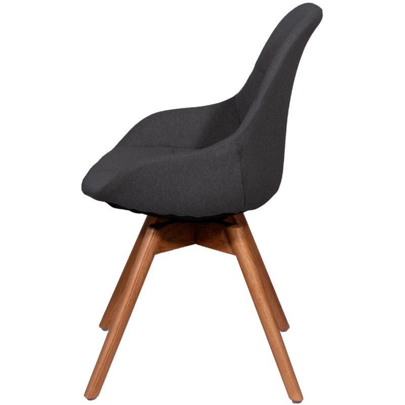 PAPERFLOW chaise visiteur Juno, lot de 2, gris anthracite