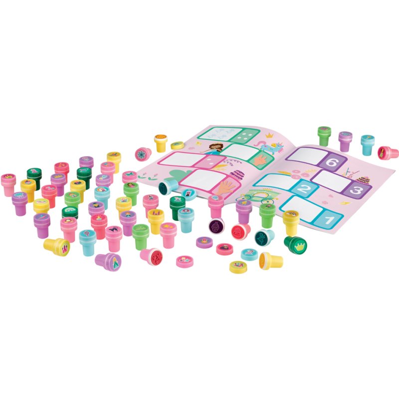 Maped Creativ coffret de tampons Princesse, auto-encreurs, 52 tampons, 3-6 ans