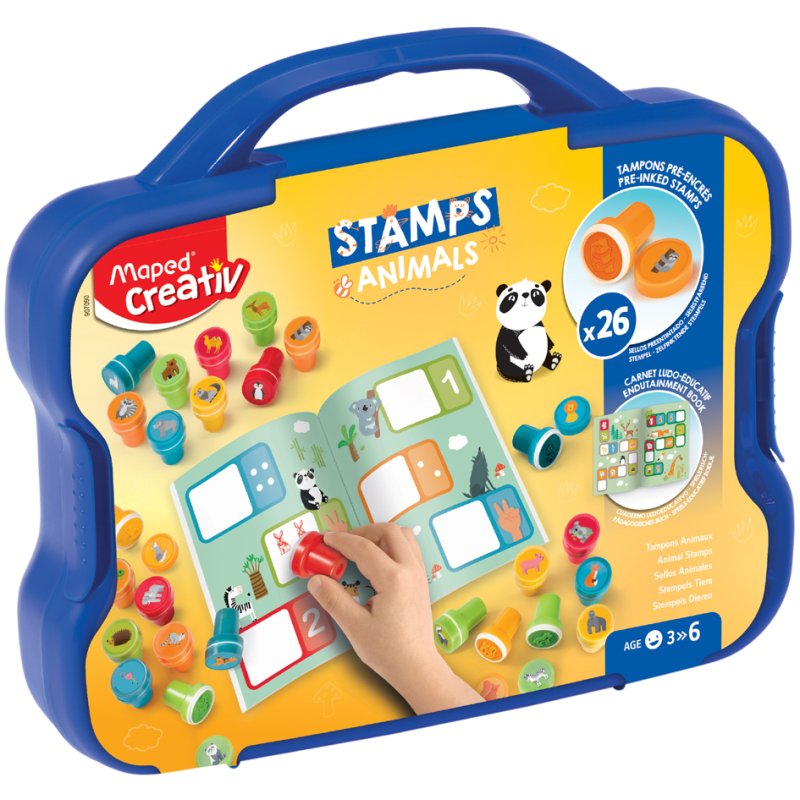 Maped Creativ stamp set self-inking, 26 pieces, in case