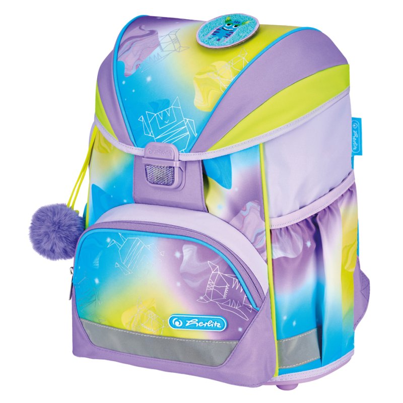 herlitz sac à dos UltraLight XL Plus Little Monster, turquoise/lilas/jaune, 22 L