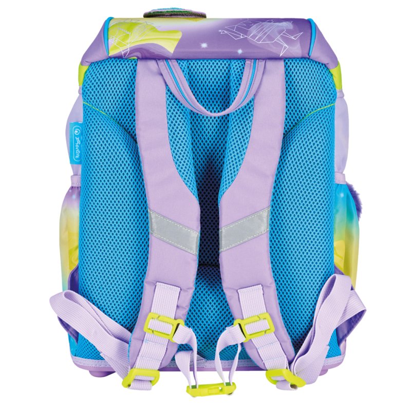 herlitz sac à dos UltraLight XL Plus Little Monster, turquoise/lilas/jaune, 22 L
