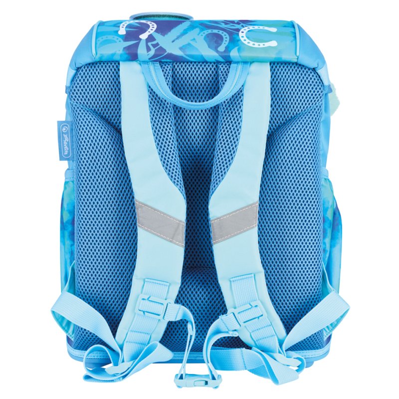 herlitz backpack UltraLight XL Plus Lucky Horse, light blue/dark blue, 22 L, including pencil case