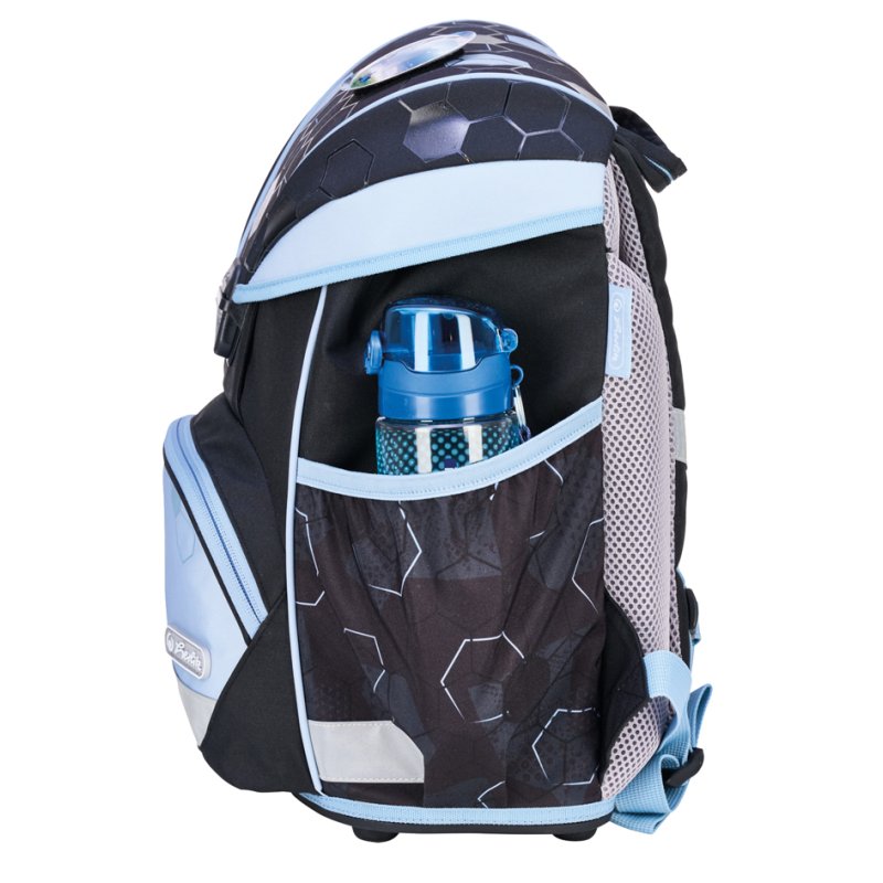 Herlitz cartable UltraLight XL Plus Cyber Soccer, noir/bleu clair, 22 L, motif football