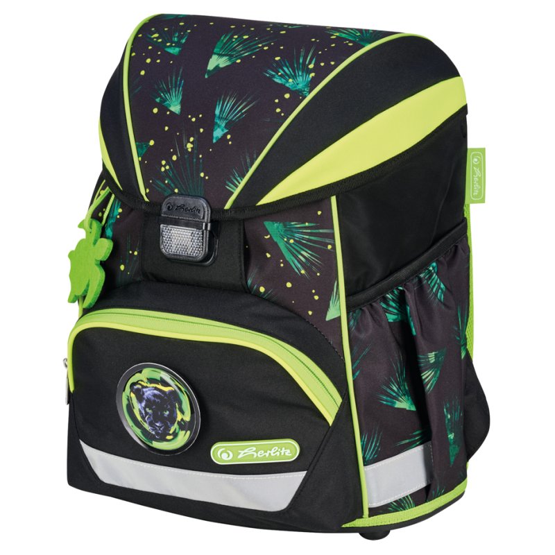 herlitz sac à dos scolaire Ultralight XL Plus Jungle Explorer, noir/vert, 22 L