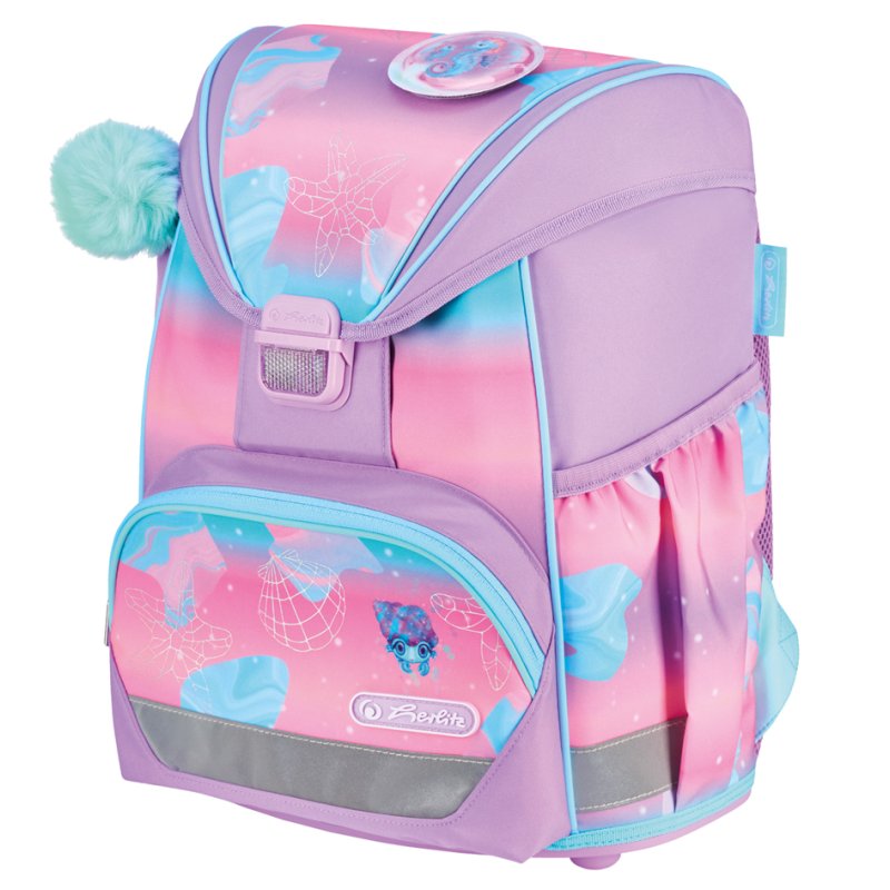 herlitz sac à dos UltraLight Plus Ocean Lights, rose/bleu turquoise, 16 L, motif hippocampe