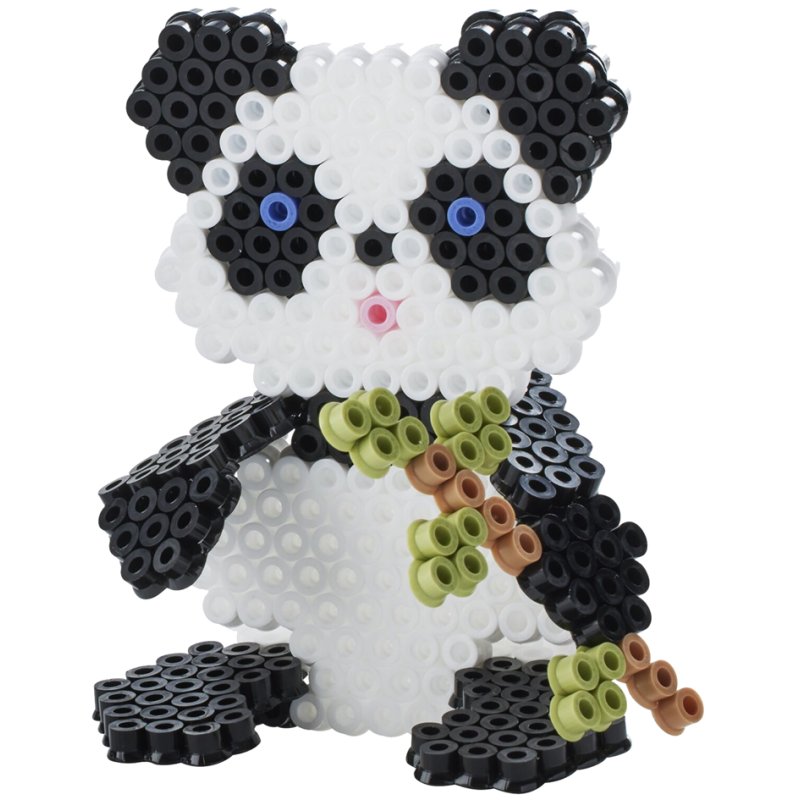 Hama perles à repasser midi 3D Panda, 5,0 mm diamètre, 2500 pièces