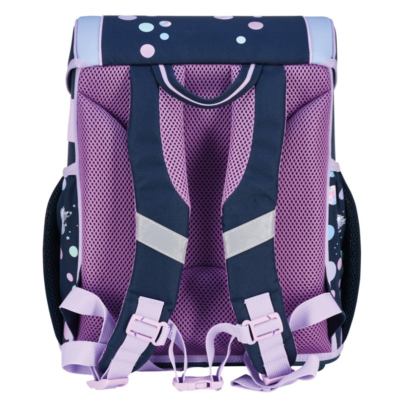 herlitz schooltas Loop Plus Unicorn Dreams, donkerblauw/roze, 17 L, inclusief etui